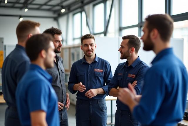 Thule Fixers Team Meeting, Besprechung der Mission für zuverlässige Haushaltsgeräte-Reparaturen.
